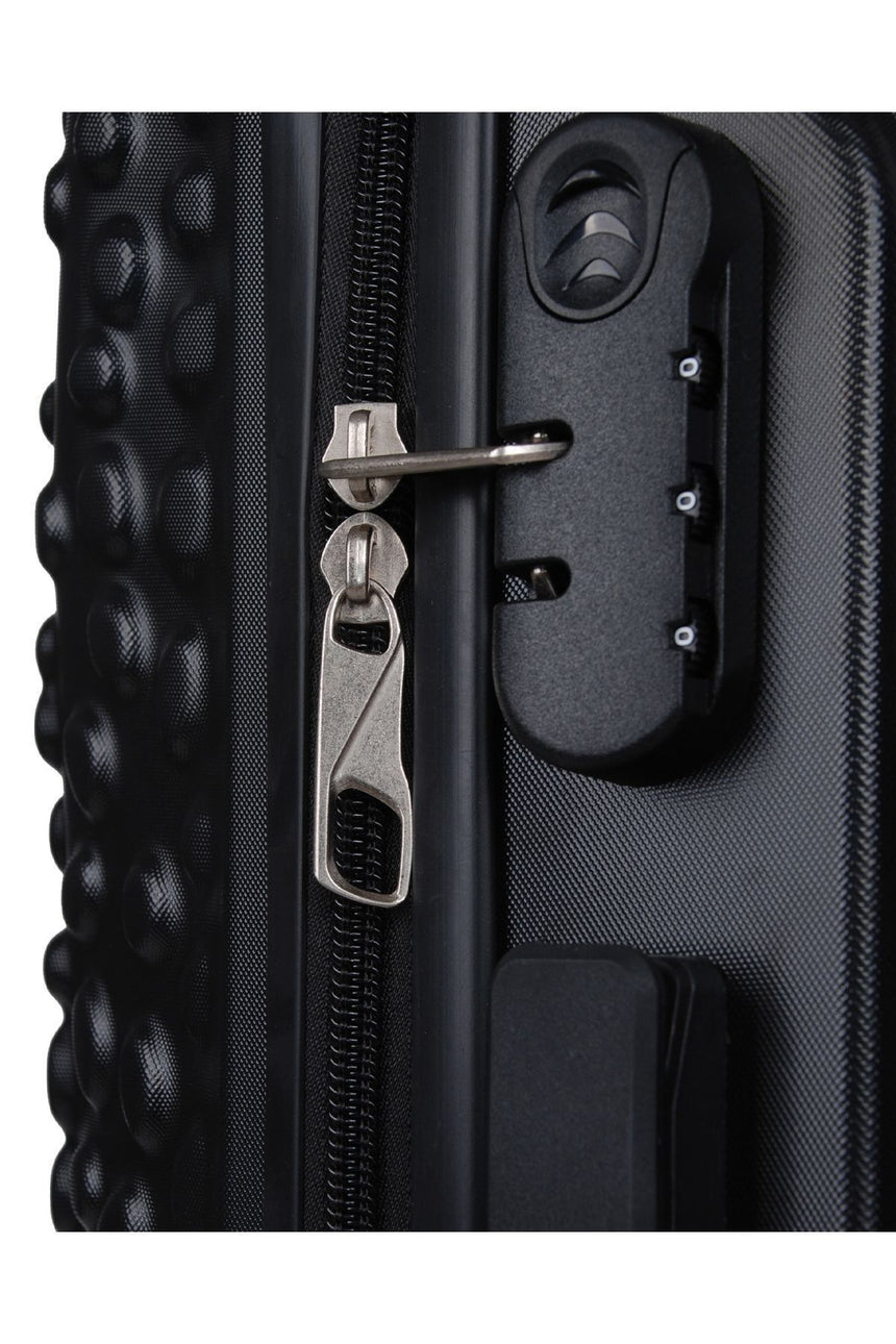 ÇÇS Kroko Kabartma Yüzey Kabin Boy Valiz Siyah
