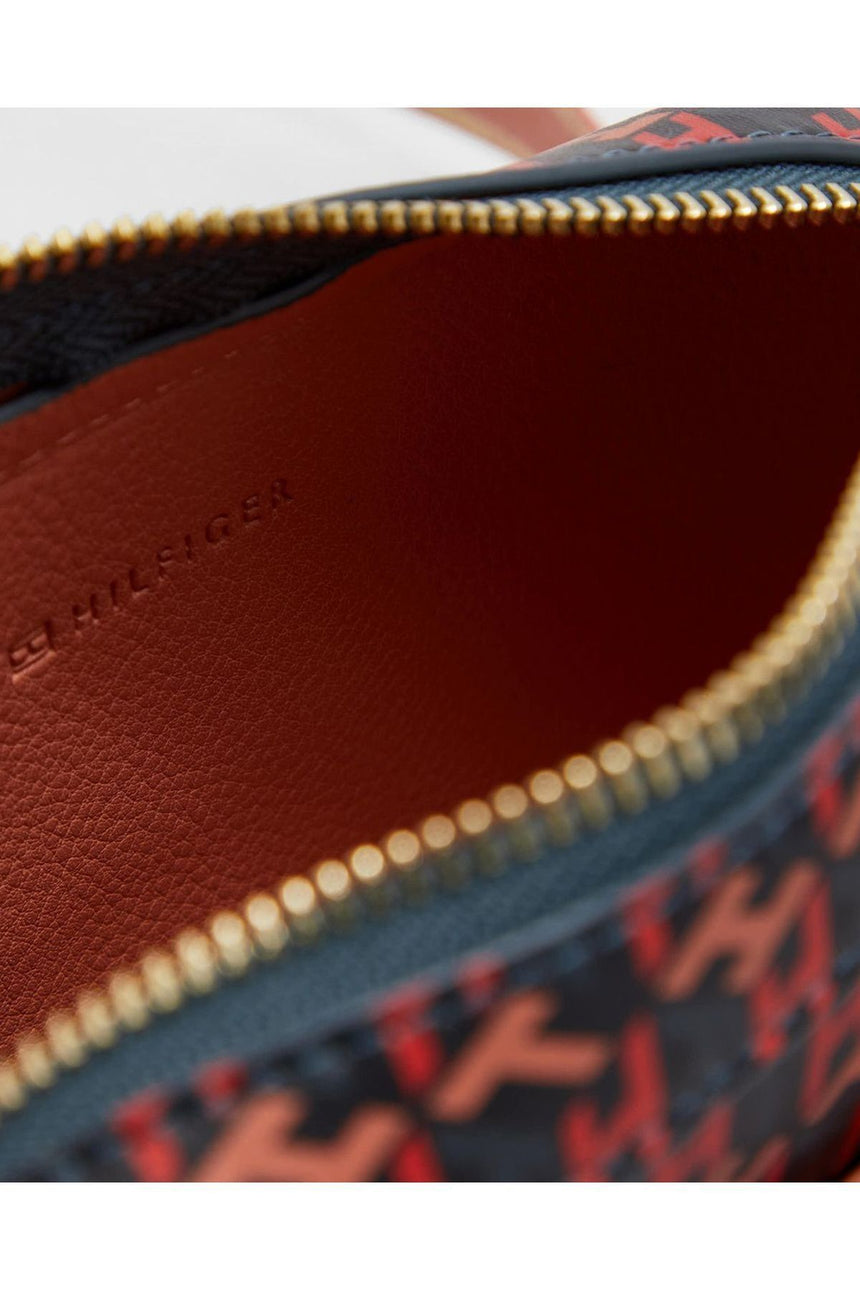 Tommy Hilfiger Iconic Tommy Sm Camera Bag Mono Kadın Çapraz Askılı Çanta Charcoal Blue