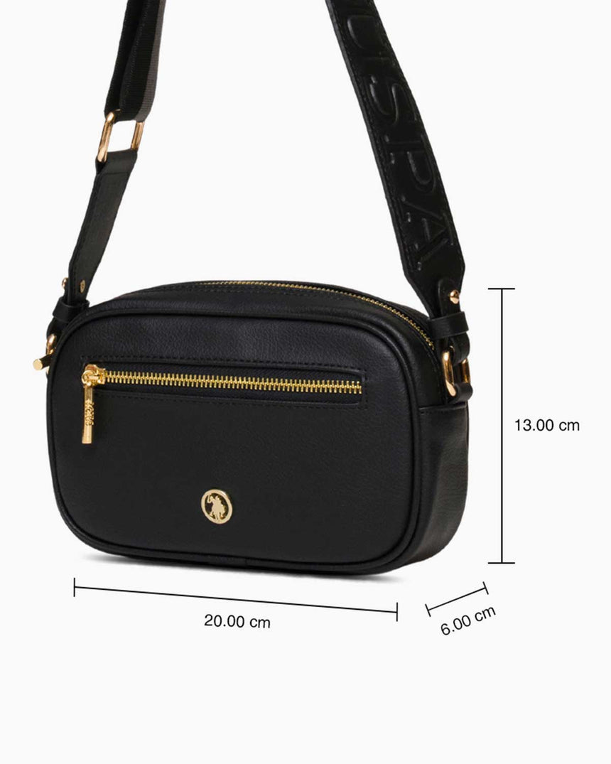 Us Polo Assn Logo Detaylı Çapraz Askılı Çanta Siyah