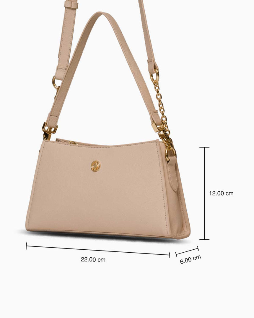 Us Polo Assn Logolu Omuz Çantası Bej