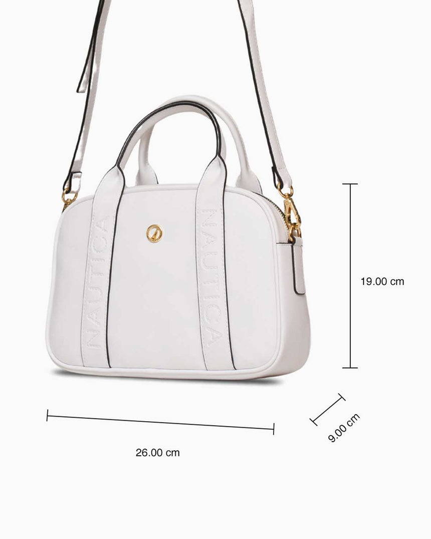 Nautica Ladies Logolu El Çantası Beyaz