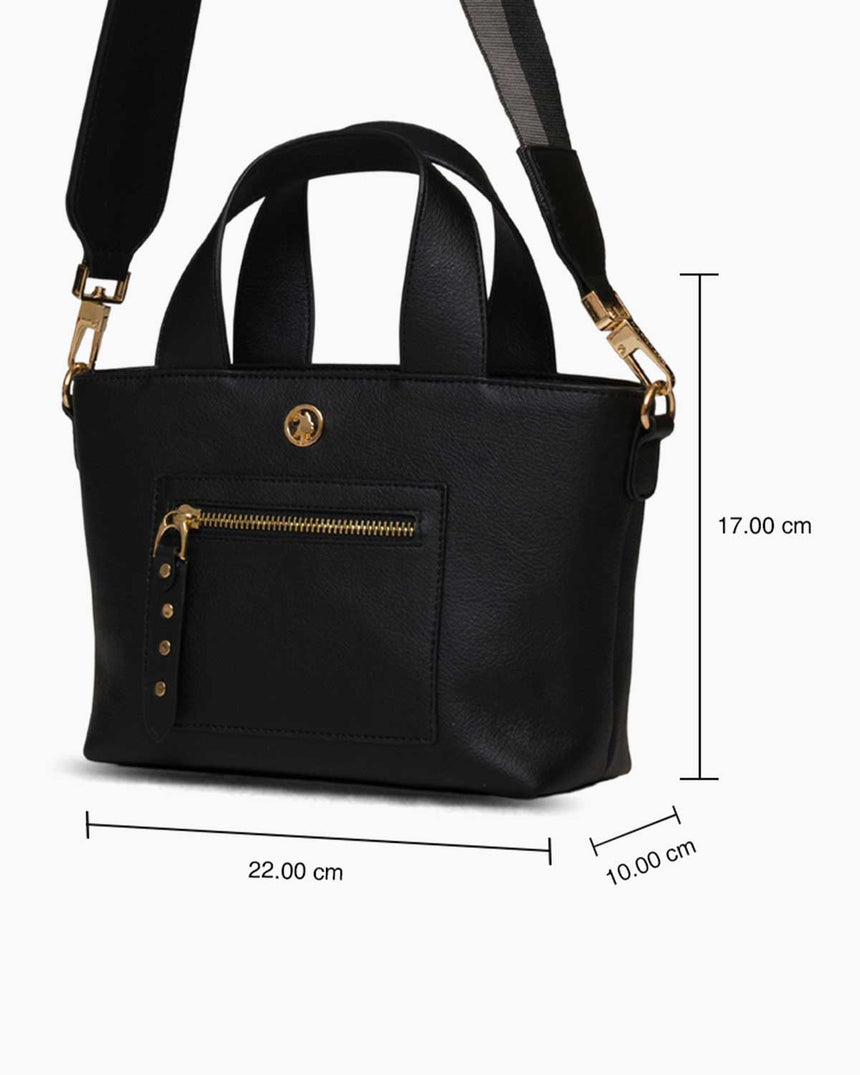 Us Polo Assn Logo Detaylı Çapraz Askılı Çanta Siyah