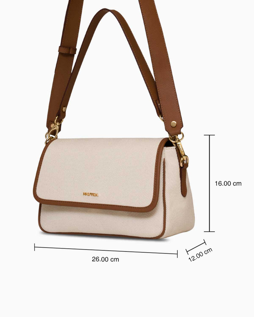 Nautica Omuz Çantası Bej - Taba