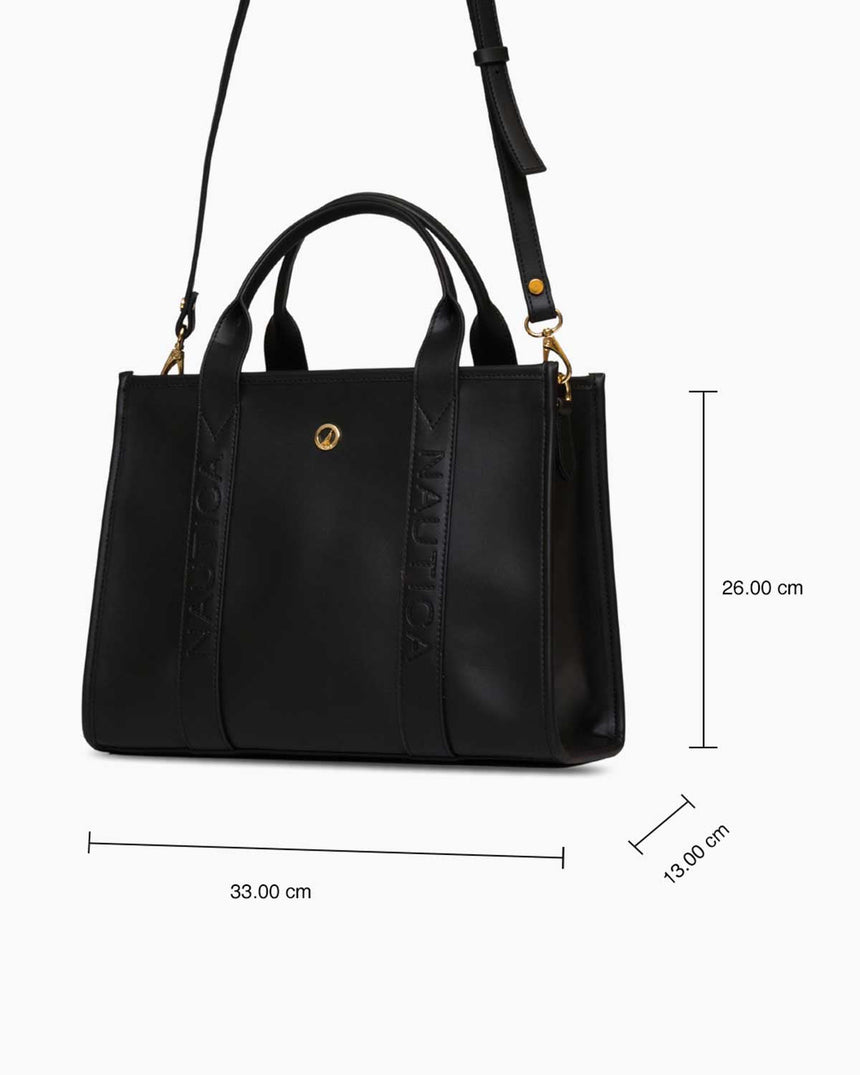 Nautica Ladies Logolu Omuz Çantası Siyah