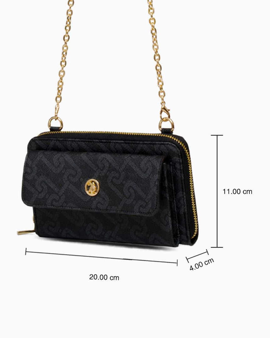 Us Polo Assn Logolu El Çantası Siyah