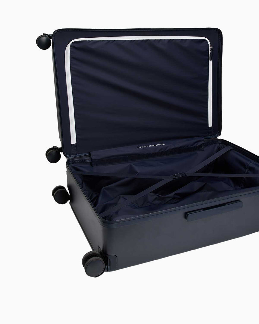 Tommy Hilfiger Luggage Suitcase Checked Büyük Boy Valiz Space Blue