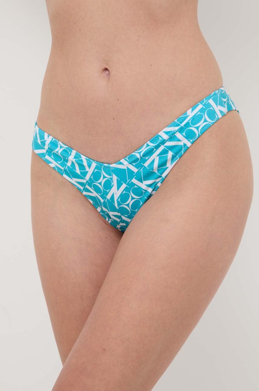 Calvin Klein Swim Bottoms Logolu Brazilian Bikini Altı Blue