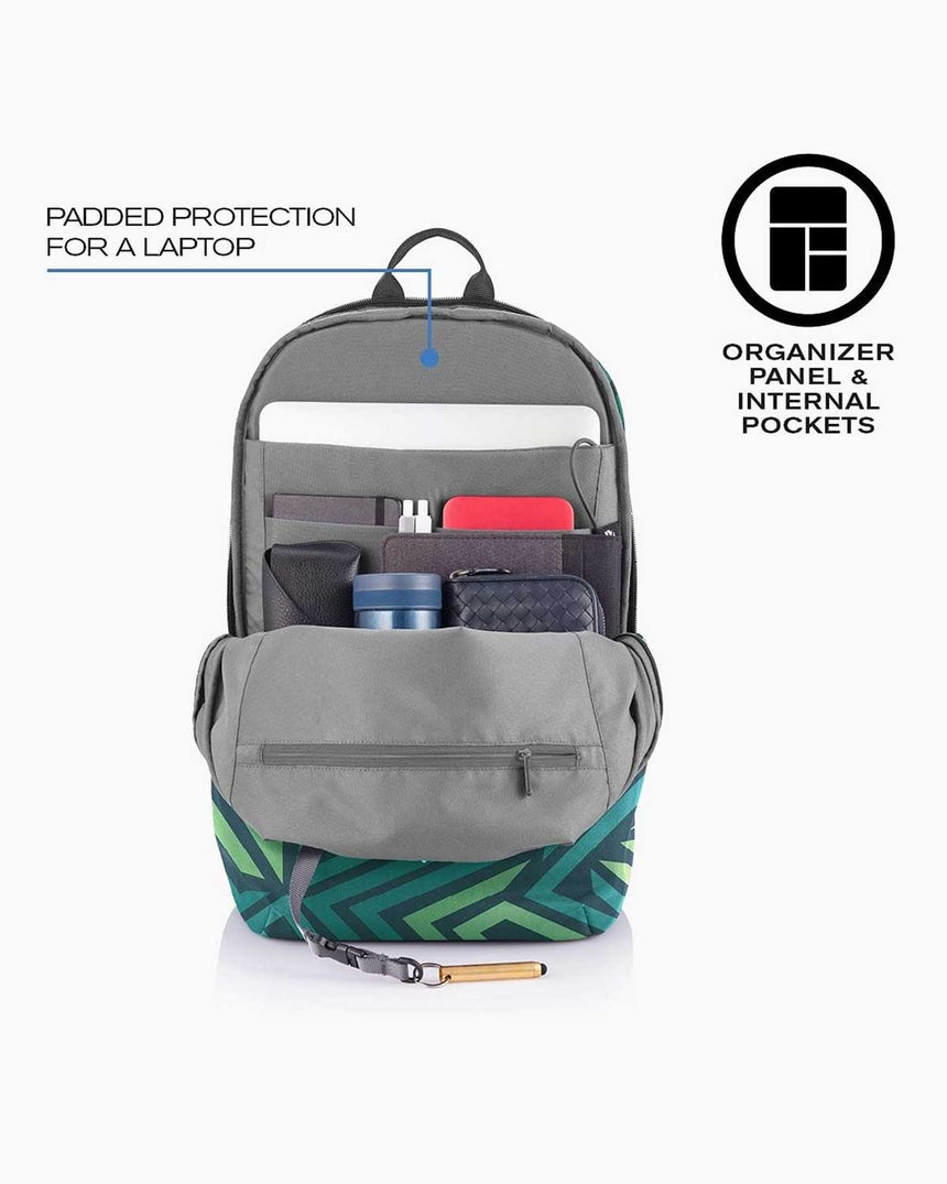 XD Design Bobby Soft 15.6'' Inç Suya Dayanıklı Hırsızlık Önleyici Usb Girişli Körüklü Sırt Çantası Multicolor