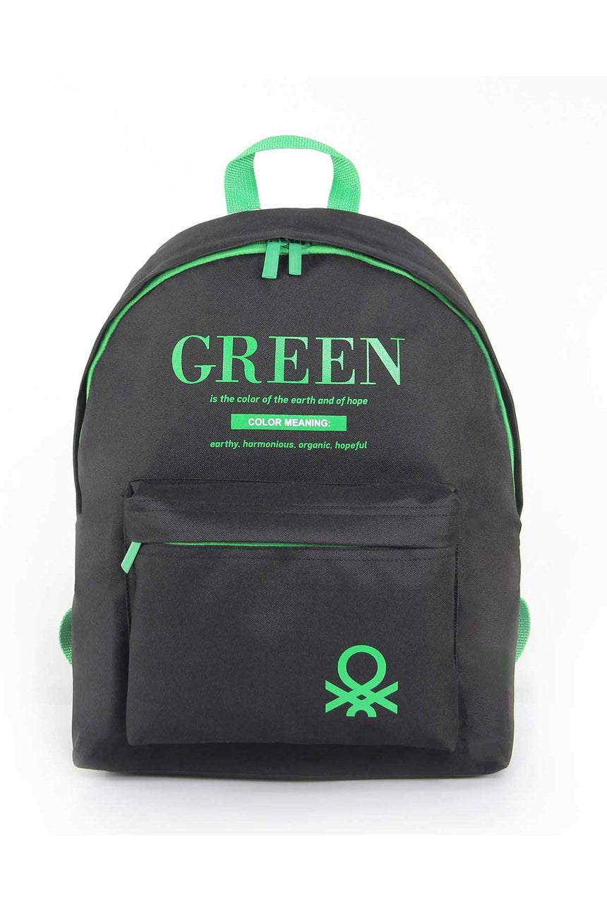 Benetton United Colors Çift Bölmeli Sırt Çantası Siyah