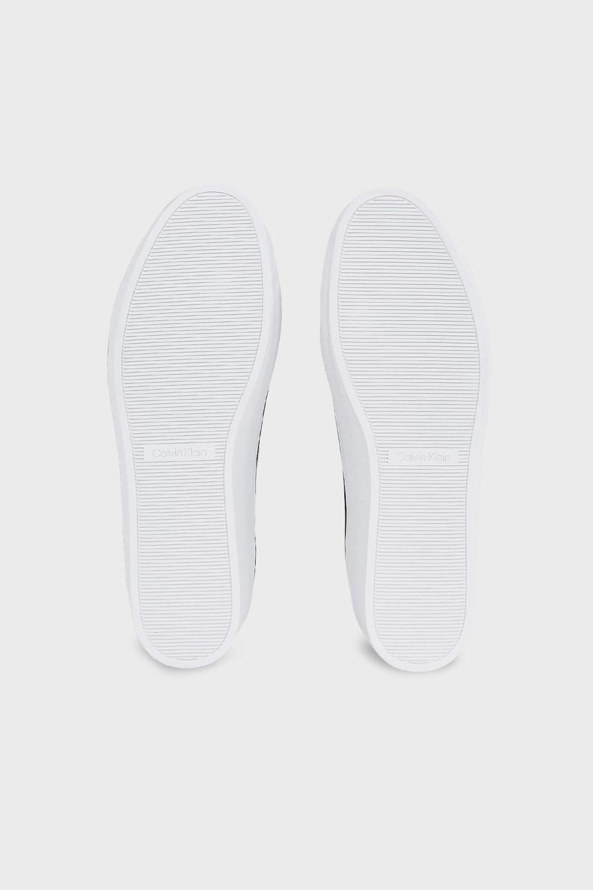 Calvin Klein Deri Platform Lace Up Sneakers Black/White