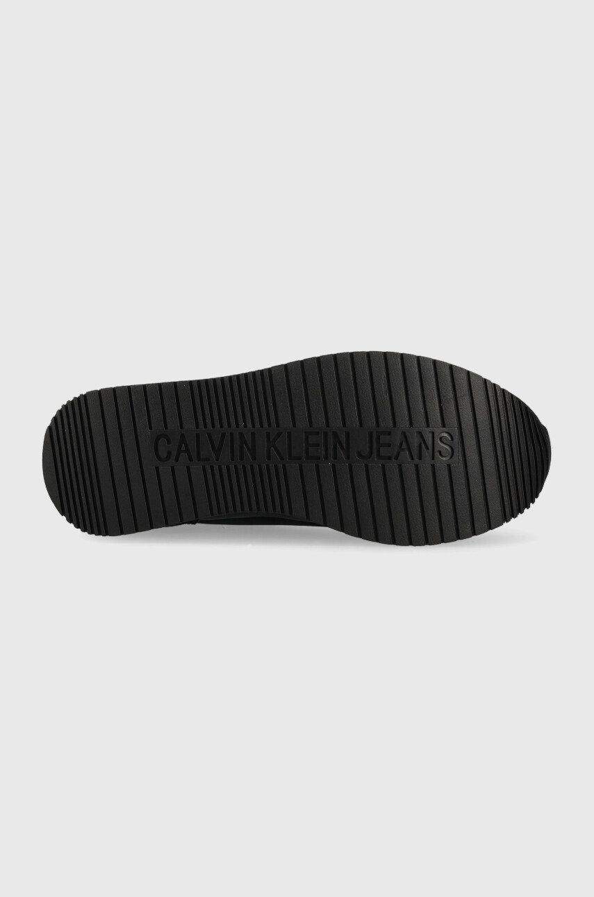 Calvin Klein Runner Sock Lace Up Runner Kadın Sneaker Black