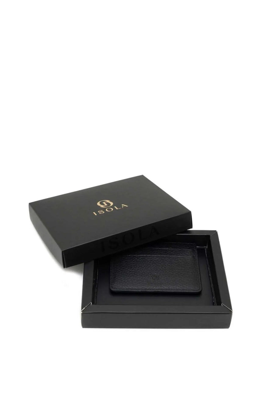 Isola Bruce Erkek Hakiki Deri Kartlık Siyah