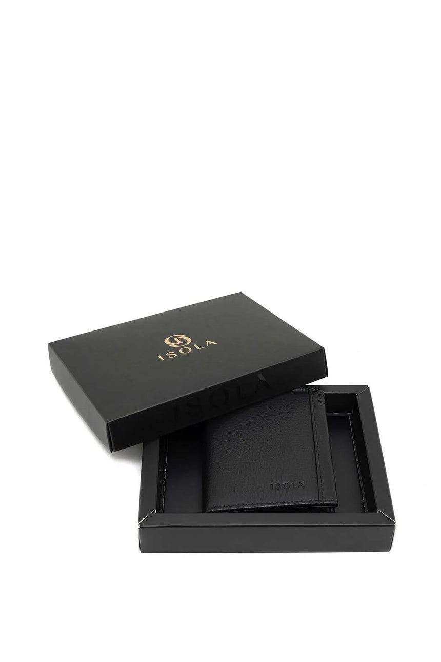 Isola Simon Erkek Hakiki Deri Cüzdan Siyah