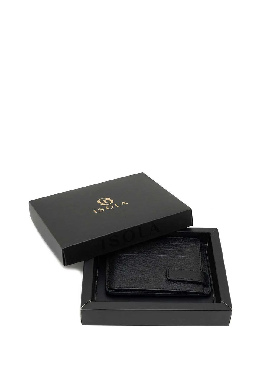 Isola Maurice Erkek Hakiki Deri Kartlık Siyah