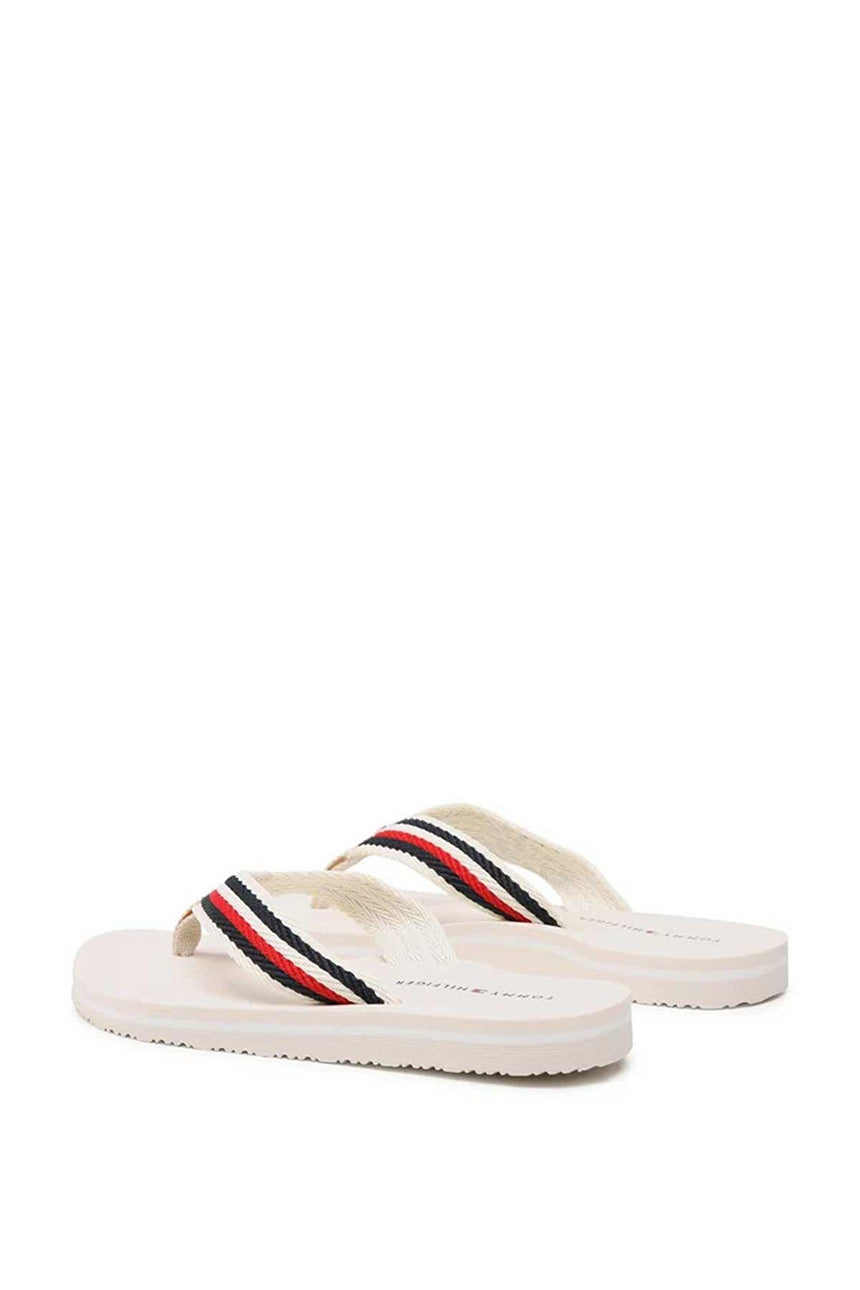 Tommy Hilfiger Flip Flops Essential Kadın Parmak Arası Terlik Bej