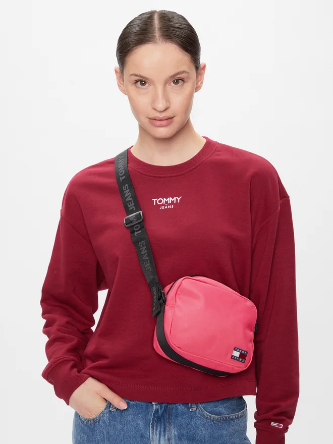 Tommy Hilfiger Essential Daily Crossover Omuz Çantası Pink Alert
