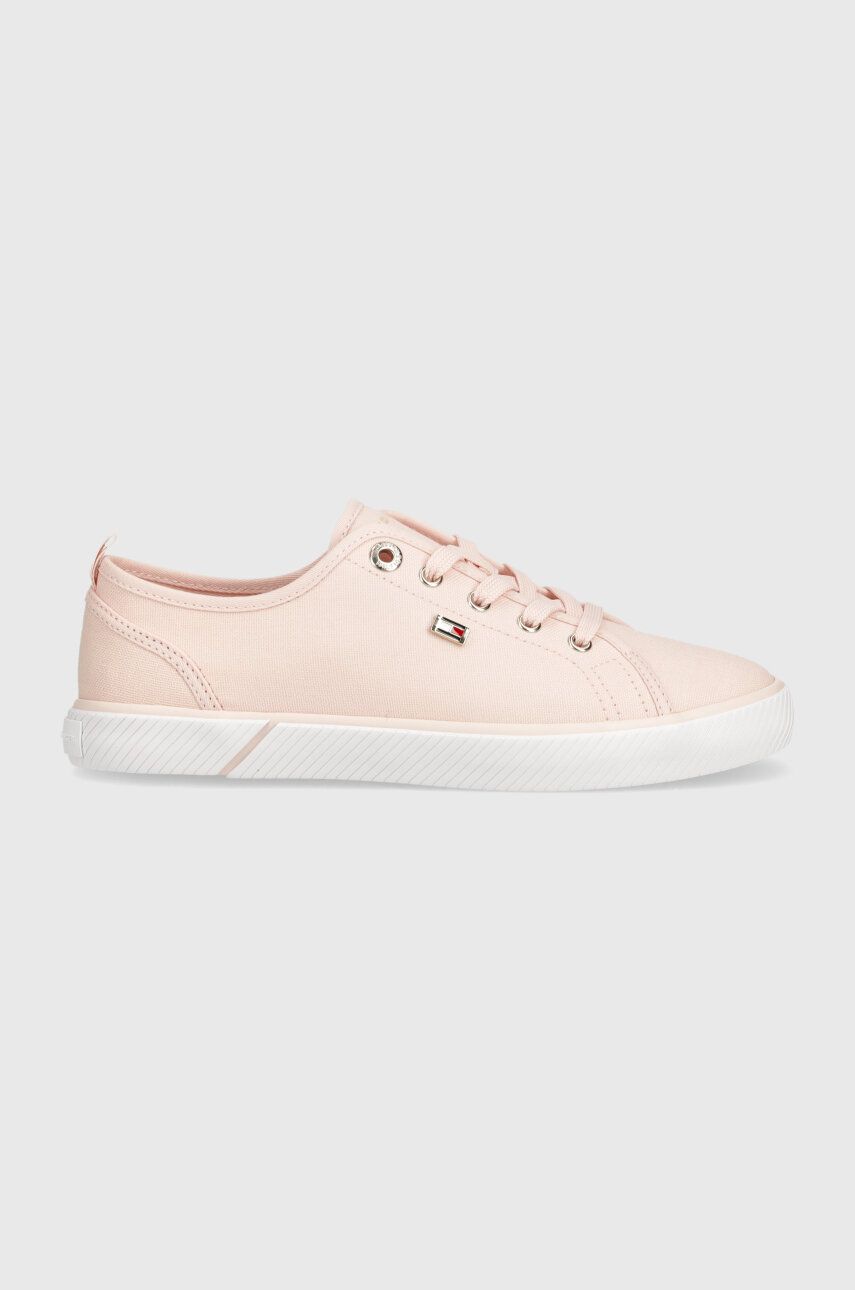 Tommy Hilfiger Canvas Low Top Ayakkabı Pink