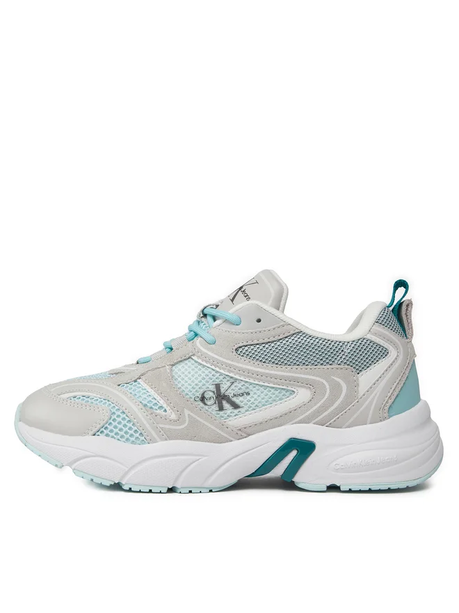 Calvin Klein Retro Tennis Runner Sneakers Blue Glass/Fanfare/Oyster Mushroom