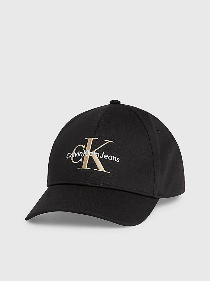 Calvin Klein Yazı Detaylı Monogram Şapka Fashion Black