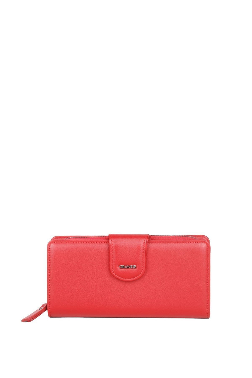 Grande 3 Blok Kadın El Portföyü Kırmızı
