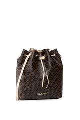 Calvin Klein Mono Drawstring Md Kadın Kol Çantası Brown Mono