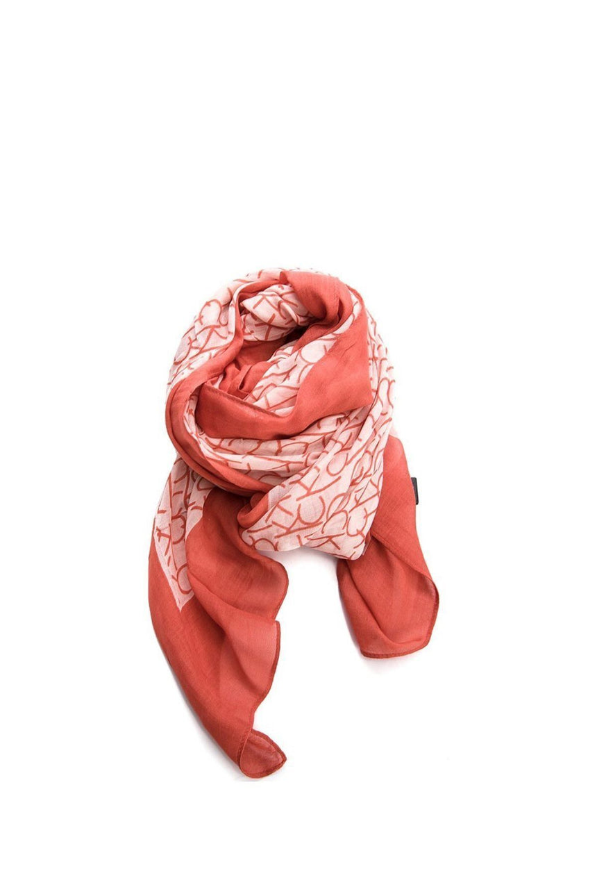 Calvin Klein Allover Şal Scarlet