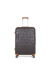 ÇÇS City Name Büyük Boy Valiz Kahve