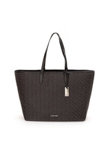 Calvin Klein Kadın Shopper W/ Laptop Pouch Jq Tote Omuz Çantası Black Mono
