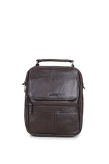 ÇÇS 5 Bölmeli Çapraz Askılı Erkek Çantası Dark Brown