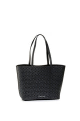 Calvin Klein Mono Shopper Rev Md Kadın Kol Çantası Black Mono