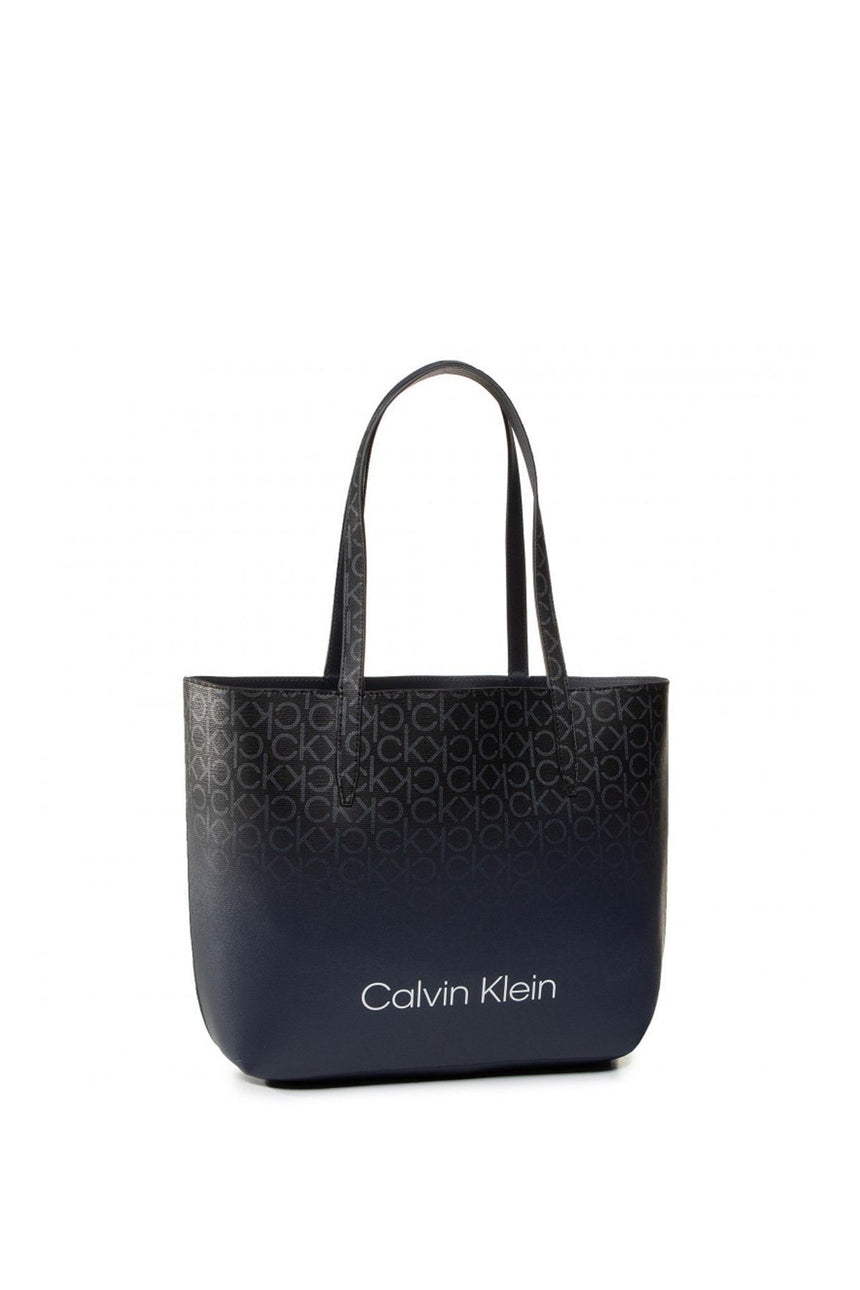 Calvin Klein Mono Ombre Shopper Rev Md Kadın Kol Çantası Navy Mix