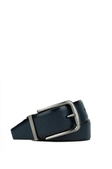 Axpe 3,5 Cm Çift Taraflı Deri Kemer Siyah - Lacivert