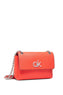 Calvin Klein Ew Conv Flap Xbody Md Eyelets Kadın Omuz Çantası Vibrant Coral