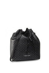 Calvin Klein Mono Drawstring Md Kadın Kol Çantası Black Mono