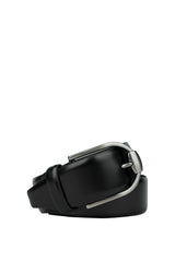 Axpe 4 Cm Deri Erkek Kemer Siyah