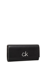 Calvin Klein Re-Lock Trifold Lg Kadın Cüzdanı Black