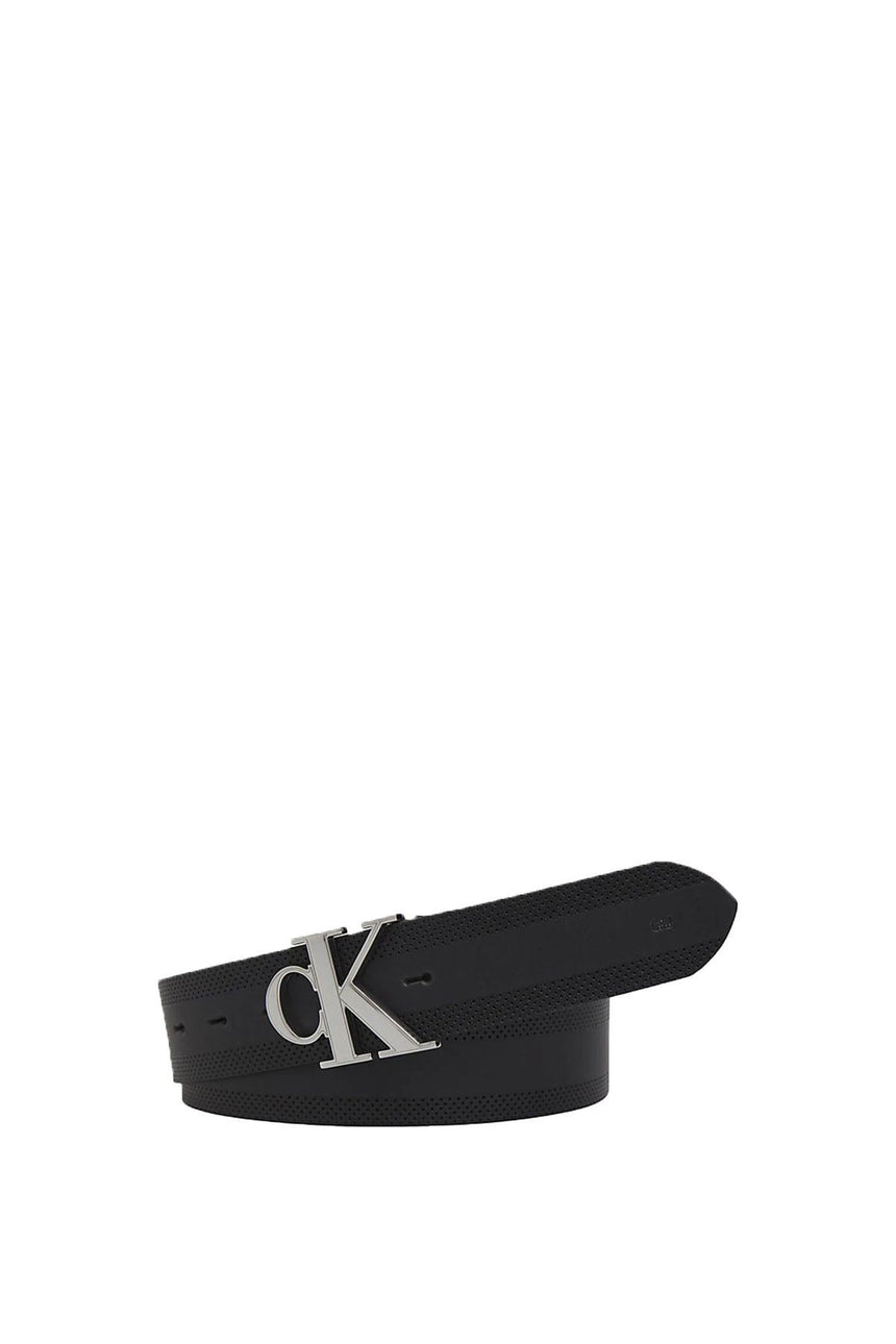 Calvin Klein 95 cm / 38 Inch Gym Class Monogram Erkek Kemer Black