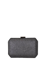 Axpe Kum Sim Köşeli Abiye Çanta Platin