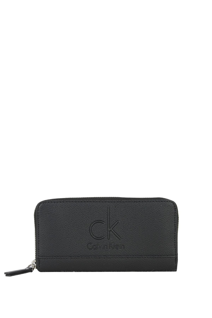 Calvin Klein Mel Large Zip Around Kadın Cüzdanı Black
