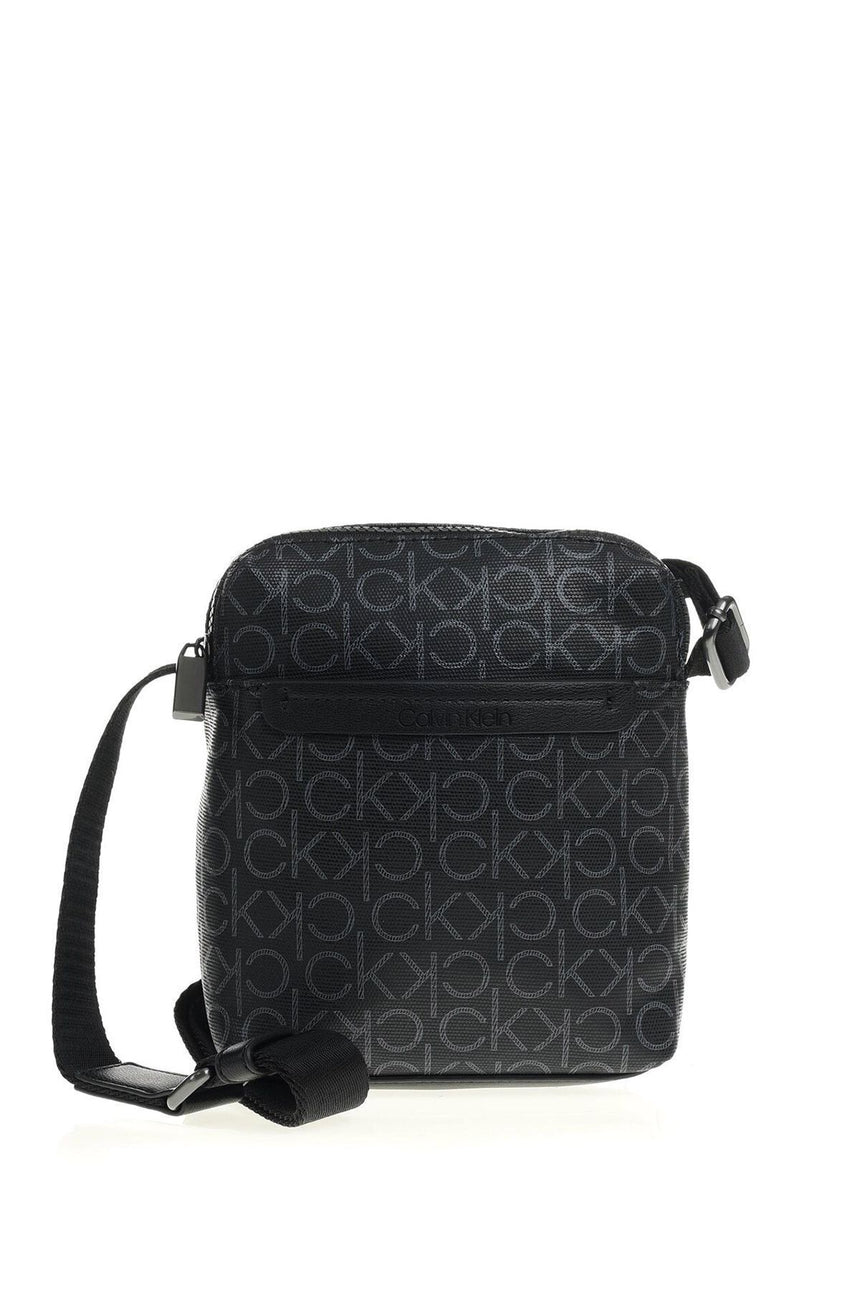 Calvin Klein Mono Mini Çapraz Askılı Erkek Çantası Black Mono