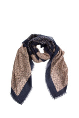 Calvin Klein Ck Allover Check Şal Dark Navy