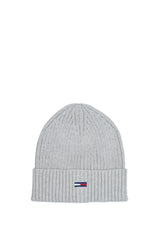 Tommy Hilfiger Tjw Basic Flag Rib Beanie Kadın Bere Pale Grey Heather