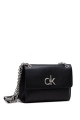 Calvin Klein Ew Conv Flap Xbody Md Eyelets Kadın Omuz Çantası Black