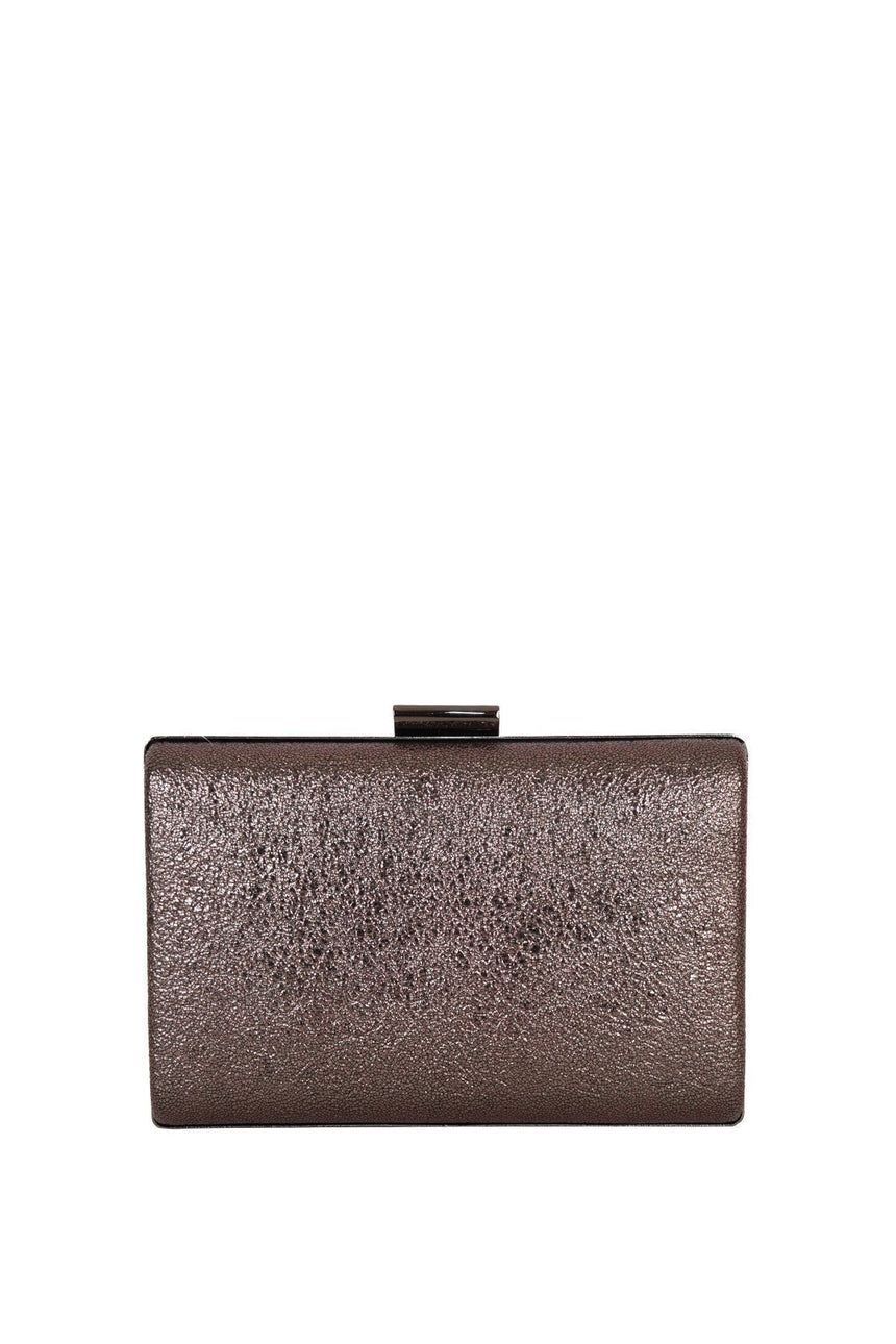 Axpe Metal Tokalı Abiye Çanta Platin