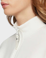 Guess New Allie Logo Şeritli Fermuarlı Sweatshirt Ocean Salt