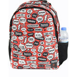 Lumberjack Yazı Desenli 3 Bölmeli Sırt Çantası Renkli