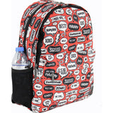 Lumberjack Yazı Desenli 3 Bölmeli Sırt Çantası Renkli