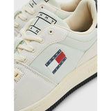 Tommy Hilfiger Cupsole Basket Canvas Erkek Sneaker Ivory