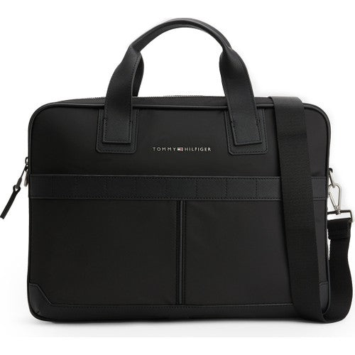 Tommy Hilfiger Elevated Nylon Erkek Çapraz Askılı Kadın Çantası Siyah