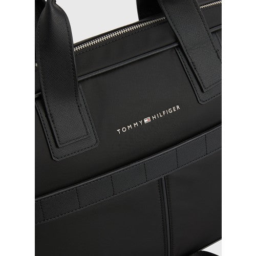 Tommy Hilfiger Elevated Nylon Erkek Çapraz Askılı Kadın Çantası Siyah